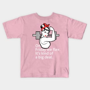 fitness girl, gym girl, fitness, weightlifting women Kids T-Shirt